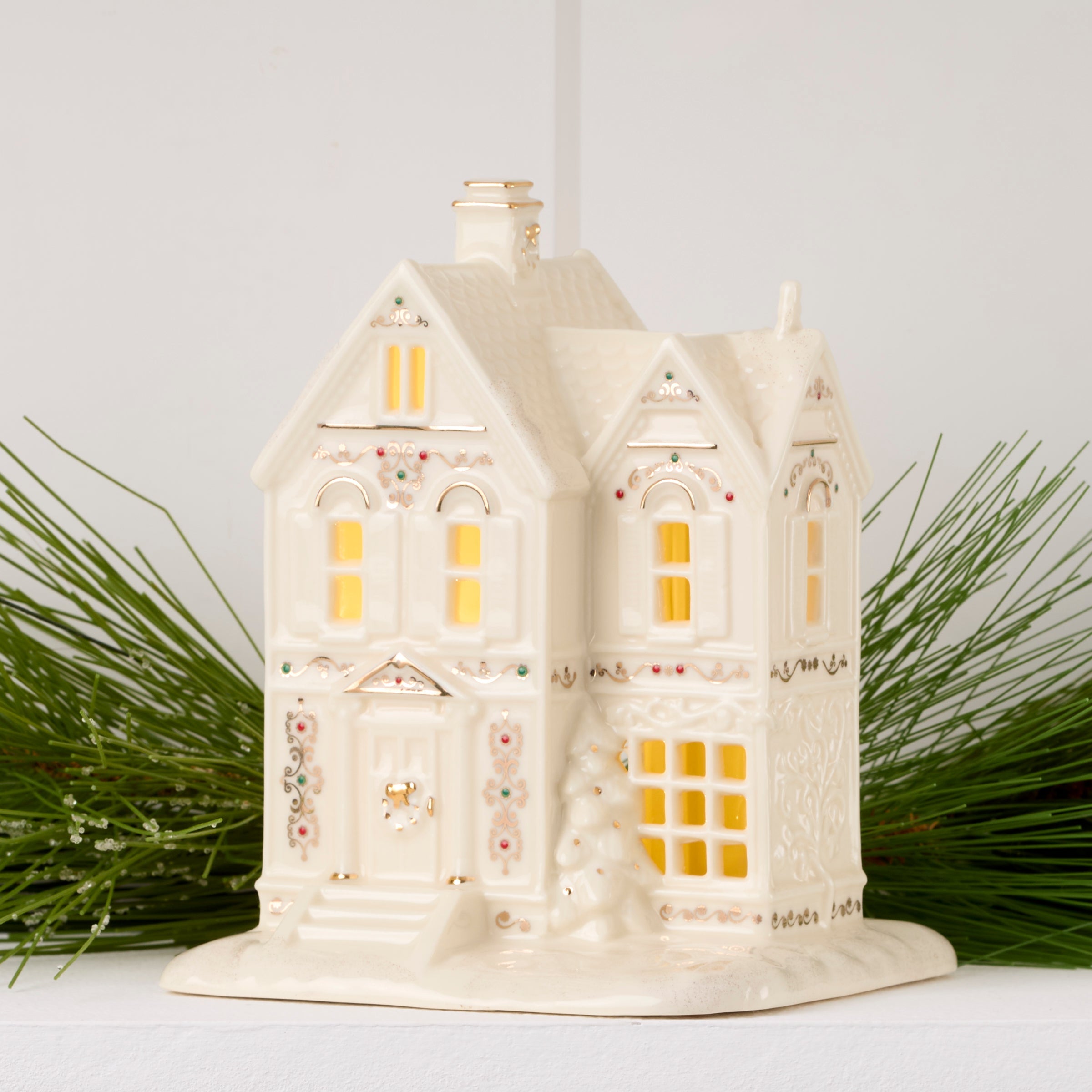 Mistletoe Park Lit Victorian House